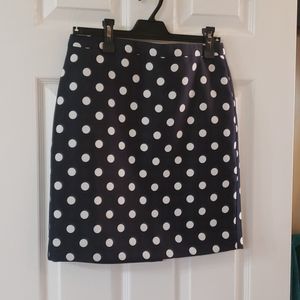 Polka dot pencil skirt
